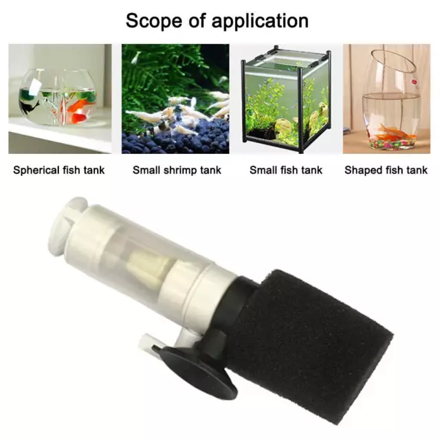 Silent Mini Water Pneumatic Filter for Fish Bowl Aquarium