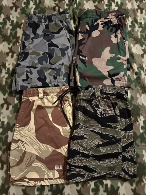 4 PAIRS - QILO Tactical x WRMFZY EDC Shorts Size XL M81 Woodland Tiger ...