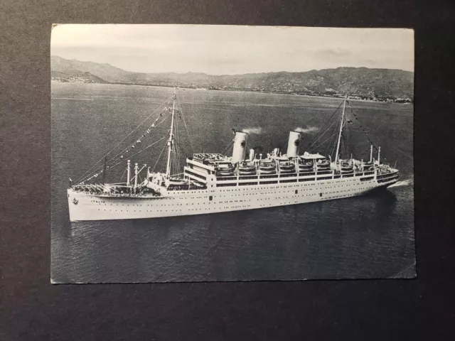 Italian Cruise Ship ITALIA, HOME Lines Naval Cover unused postcard