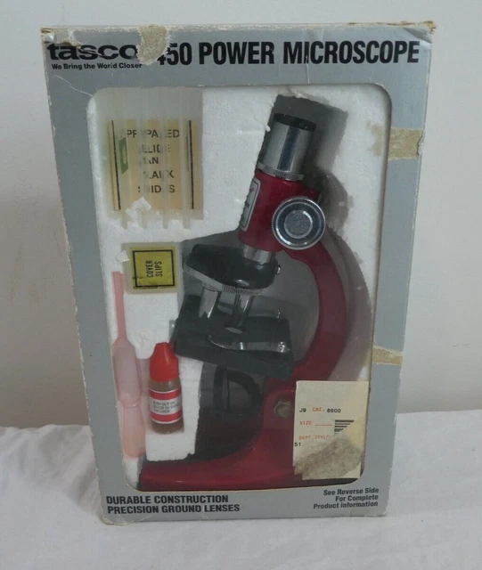 TASCO 450 POWER Microscope 1989 Discovery Kit Model P450 Variable 100X ...