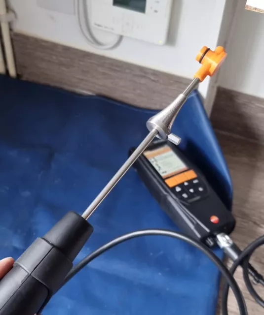 Flue gas analyser test probe adapter 90 Degree - FLUEZY 2