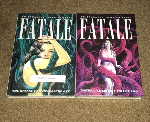 FATALE Deluxe Edition HC SET Vol 1 & 2 OOP Image Ed Brubaker HTF SEALED NM