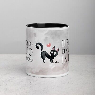 Tazza ceramica Mug amanti dei gatti con aforisma -  IDEA REGALO PERSONALIZZABILE