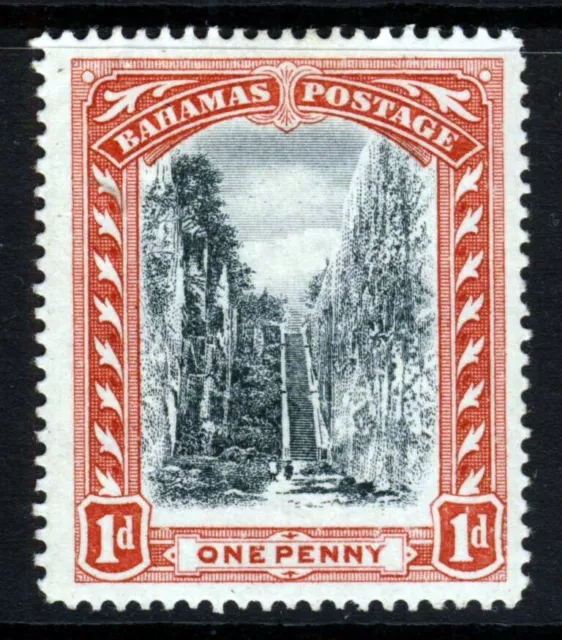 BAHAMAS 1901 Queens Staircase 1d. Black & Red Wmk Crown CC SG 58 MINT