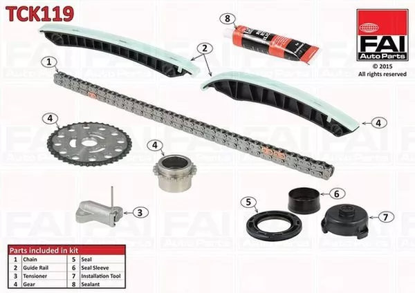 Timing Chain Kit FOR RENAULT ESPACE 1.6 15->ON JR R9M 409 R9M 452 Diesel FAI