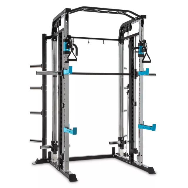 Capital Sports M Power rack Machine + Cable Pull Rack Safety Spotter J-Cup