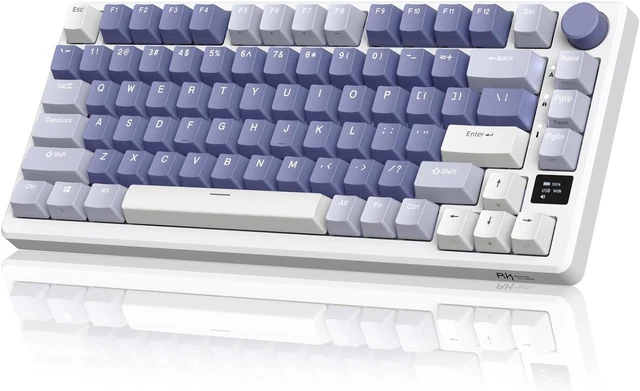 Violet Rk Switch RK ROYAL KLUDGE M75 Mechanical Keyboard, Hot Swap Sliver Switch, Violet ...