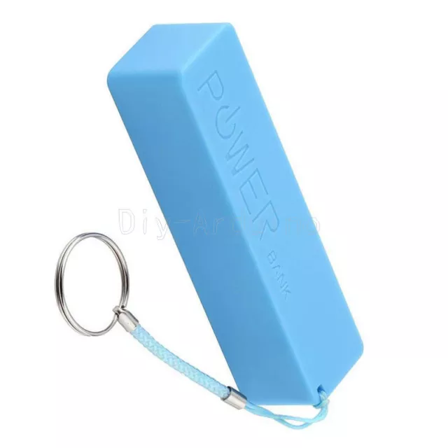 Caricabatterie scatola fai da te nero/blu/verde/giallo custodia power bank USB NUOVO