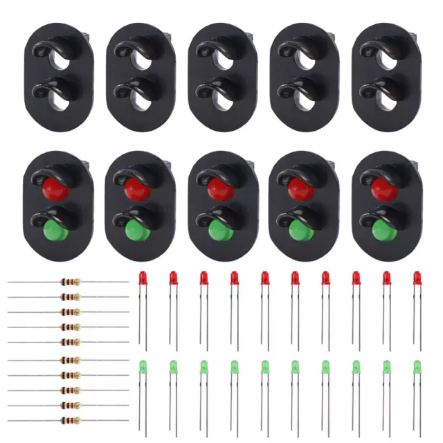 JTD17 10 sets Target Faces With LEDs for Railway signal HO OO TT Scale 2 Aspects