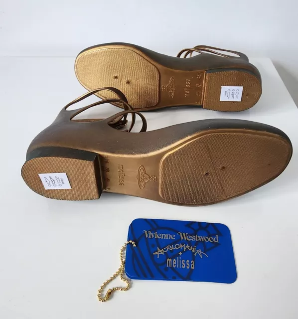 VIVIENNE WESTWOOD X Melissa Anglomania three strap flats shoes £150.00 ...