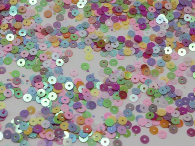 10000 Mixed Color 4mm Flat Round loose sequins Paillettes sewing Wedding craft
