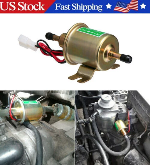 New 12V Electric Fuel Pump HEP-02A Universal Inline Low Pressure Gas Diesel
