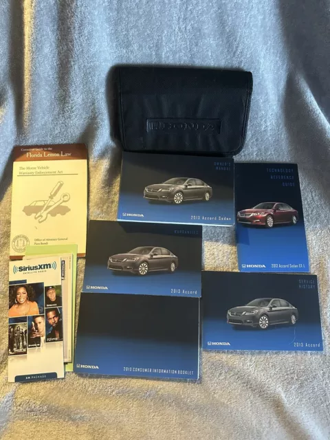 2013 Honda Accord Sedan Owners Manual Set With Case