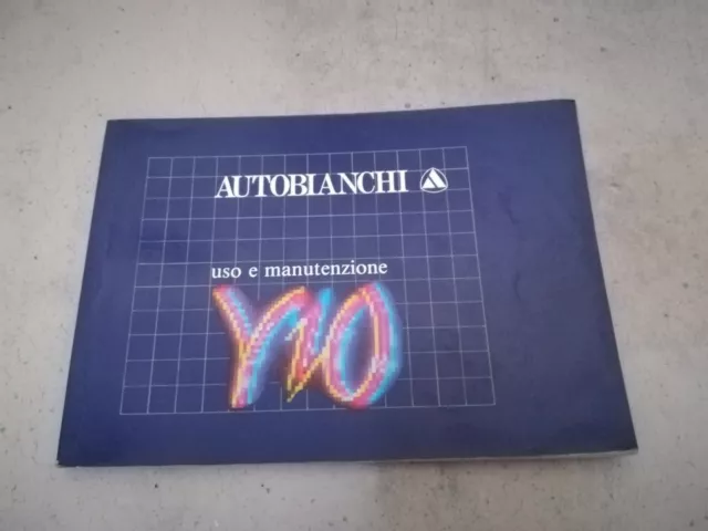 lancia autobianchi ypsilon 10 libretto libro manuale uso e manutenzione 1989