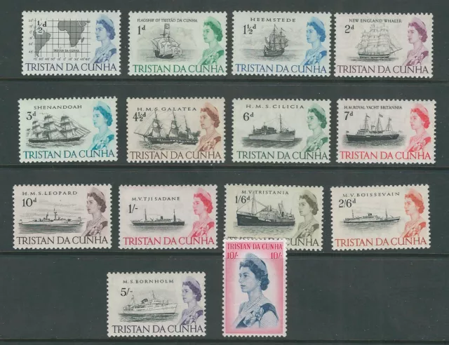 TRISTAN DA CUNHA 1965 SHIPS set complete (Scott 71-84) VF MNH ZX