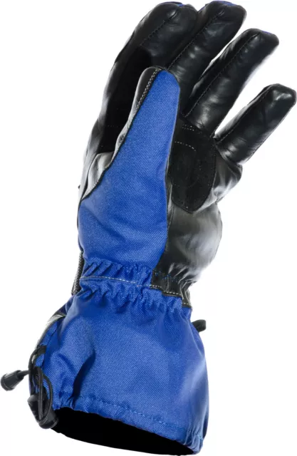 BLUE Hydro Kinetic Thermal Wind & Waterproof Leather & Cordura Motorbike Gloves 3