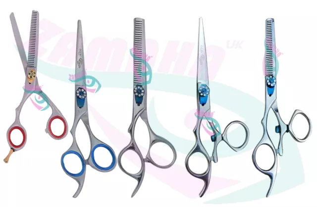 Zamaha® Japanese Left Hand Hairdressing Scissors Hair Thinning Scissors Set 6.5"