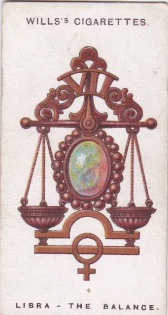 Lucky Charms 1923 - 7 Libra The Balance - Wills Cigarette Card...