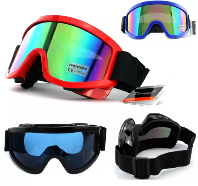 Skibrille UV400 Snowboard Rodel Brille Anti Fog Verspiegelt Damen Herren S2 S3 3