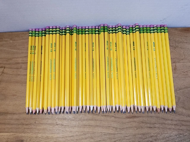 NWOB 50 Count Ticonderoga Premium Dixon Wood Pencils Pre-sharpened #2 Soft Lead