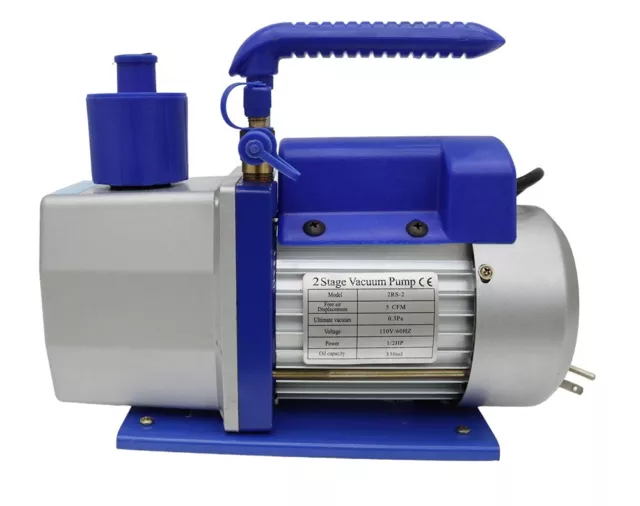 110V 5CFM Vacuum Pump 2L 0.3Pa Dual-stage Rotary Vane Vacuum Pump 2