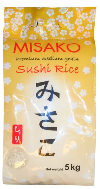 Sushireis MISAKO Reis 5kg Risottoreis Rundkorn Sushi Rice Risotto Klebreis groß