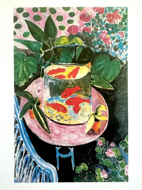 Henri Matisse Rare Vintage 1980'S Offset Lithograph Print Poster "Goldfish" 1911