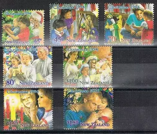 Nieuw-Zeeland postfris 1994 MNH 1376-1382 - Kerst / Christmas