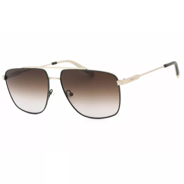 SALVATORE FERRAGAMO MEN'S Sunglasses Matte Gold Metal Full Rim Frame ...