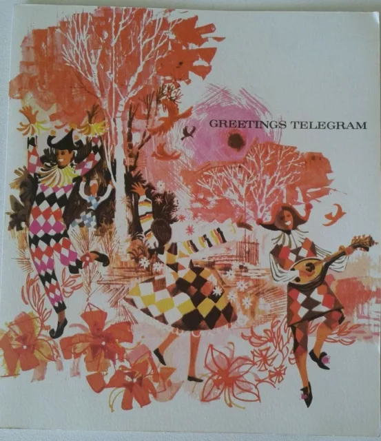 POST OFFICE vtg Ron Atkinson Greetings Telegram harlequins Pontycymmer Oct 1974