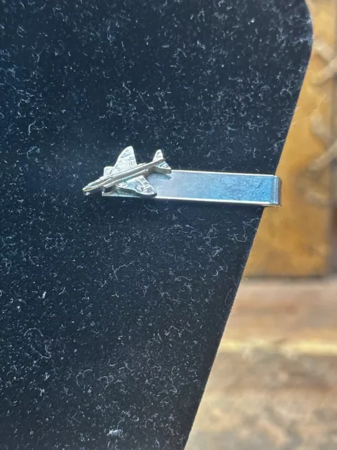Vintage Fighter Jet Airplane Metal Collectible Rare US Military Tie Clip
