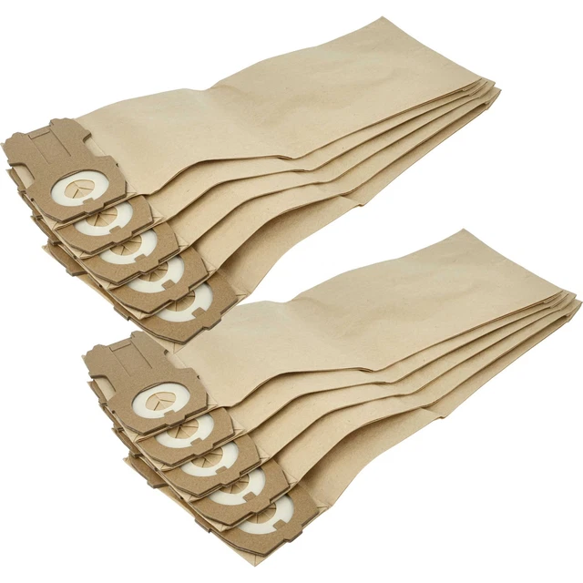 Lot De 5 Sacs D'aspirateur Pour Vorwerk Kobold FP100, EBB100, VB100 - En Microfibre, Blanc/vert