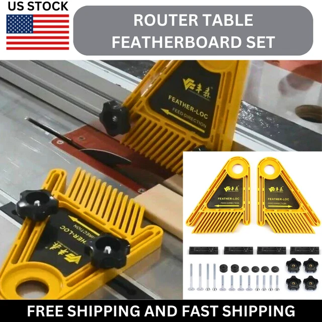 Multi-purpose Double Feather Board for Router Table Saws Miter Gauge Slot