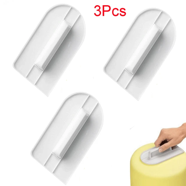 3 piezas Herramientas suavizadoras para pasteles decoración suavizante paleta pulidora acabado