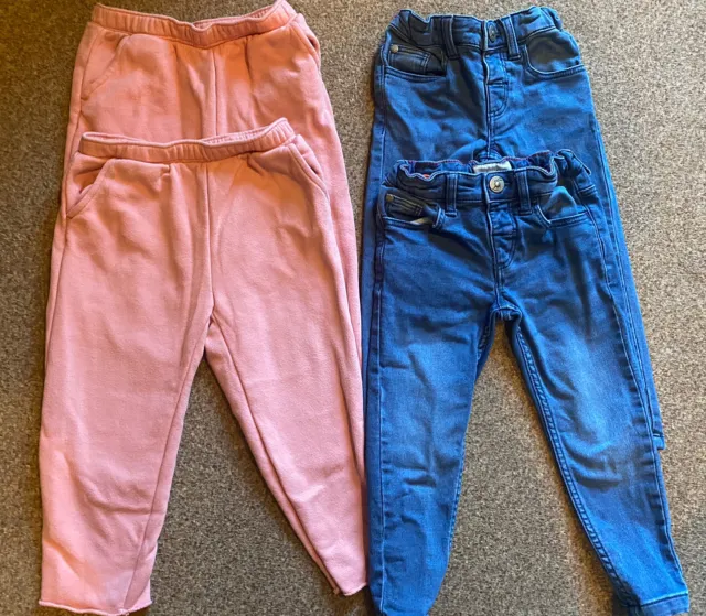 Twin Girls jeans joggers clothes bundle 3-4 years Joules Gap