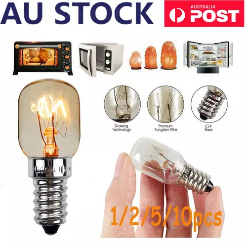 2/5x E14 Salt Lamp Globe Bulb 15W Light Bulbs 240V Refrigerator Oven Replacement