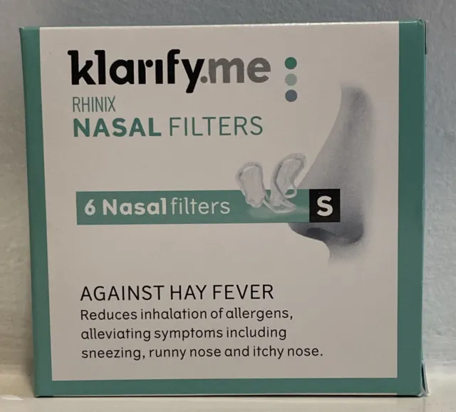 klarify.me RHINIX™ Nasal Filter, Helps With Hay Fever & Allergy Symptoms, Small