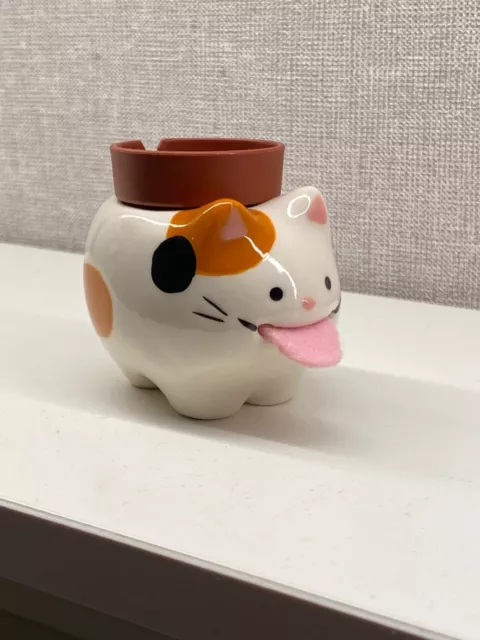 Cute Cat Ceramic Indoor  Plant Pot Kawaii Cat Flower Pot Miniature