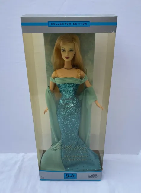 December Turquoise Blonde Barbie Doll Birthstone Collection 2002 Mattel #C5330
