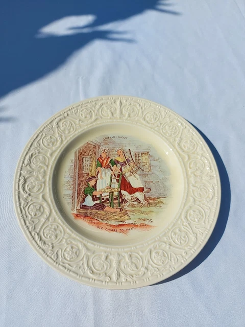 Vintage Crown Devon Fieldings Creies Of London Geprägter Teller Alte Stühle Zum Reparieren
