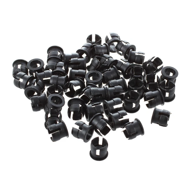 4X(50 Stueck 5mm Schwarz Kunststoff LED-Halter-Kasten-Klammer M5P4)4)