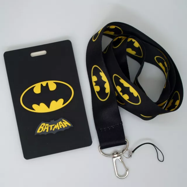 Comic Batman Silicone ID Badge Holder with 18 inch Lanyard Comic Batman Silicone ID Badge Holder with 18 inch Lanyard