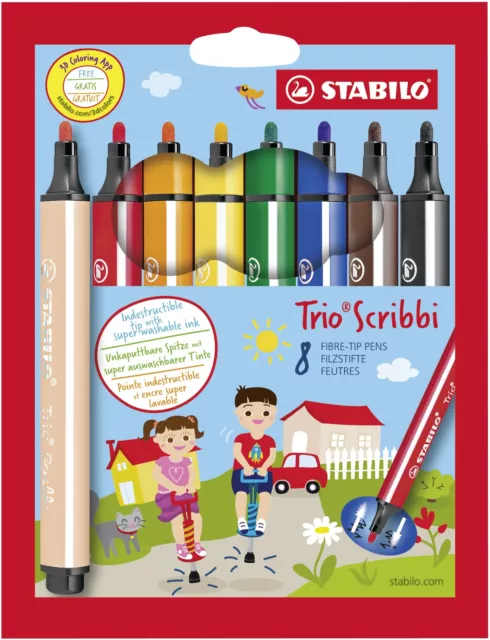 STABILO Trio Scribbi - 8er Pack - mit 8 verschie (1,18 EUR/Stk)