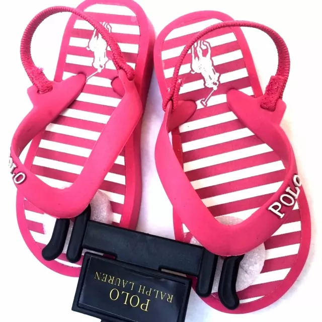 NWT Girls Ralph Lauren Flip Flops Sandals Toddler size 6 or 7