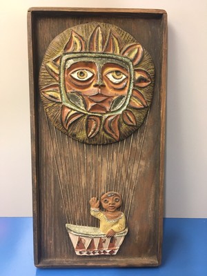 CERAMIQUE LES CYCLADES Anduze Roland Zobel Soleil Mural EUR 145,00