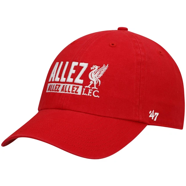 Men's '47 Red Liverpool Allez Chant Clean Up Adjustable Hat