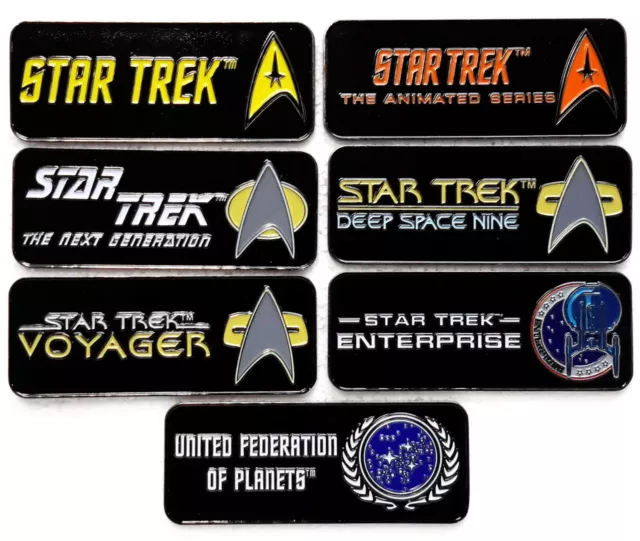 Star Trek Name Plaque Cloisonne Pin Collection- Classic/Next Gen/DS9-Your Choice