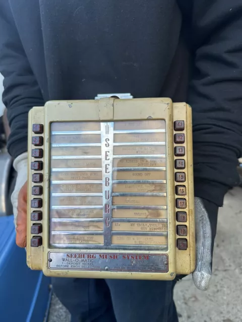 Vintage Jukebox Wallbox Seeburg Wall-O-Matic Untested