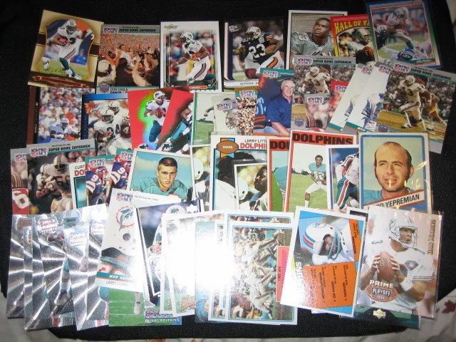 Huge Lot (55) Miami Dolphins Authentic Nfl Football Cards Stars Hofs Rookies