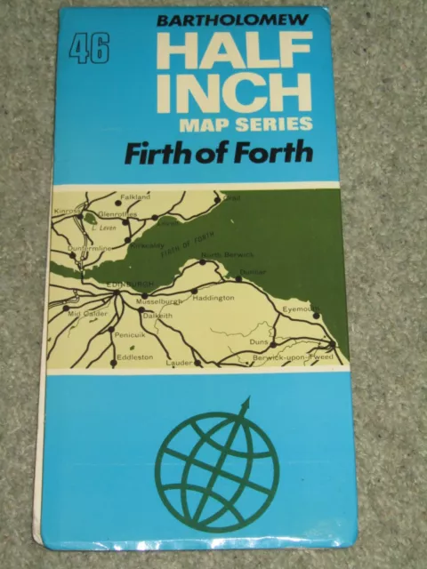 Bartholomews Half Inch Map - sheet 46 Firth of Forth - on paper - 1970